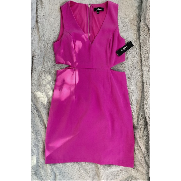 Lulus Dresses & Skirts - Lulu's Hot Pink Cutout Mini Dress